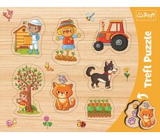 Trefl - Puzzle - Vkládačka: Farma / 37 x 29 cm / věk 3+