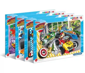 Clementoni Puzzle Mickey a závodníci: Závod  / 15 dílků / od 3 let