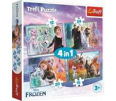 Trefl - Puzzle - Ledové království: Úžasný svět 4v1 / 12|15|20|24 dílků / 28.5 x 20.5 cm / věk 3+