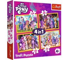Trefl - Puzzle - My Little Pony: Seznamte se s poníky 4v1 / 35|48|54|70 / 28.5 x 20x5 cm / věk 4+