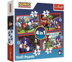 Trefl - Puzzle - Sonic: Dobrodružná jízda 4v1 / 35|48|54|70 / 28.5 x 20x5 cm / věk 4+