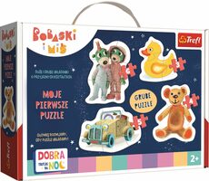 Trefl - Puzzle - Baby puzzle: Dobrou noc, Treflíci 4v1 / 3|4|5|6 dílků / věk 2+