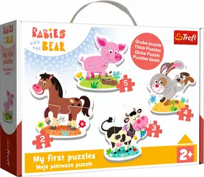 Trefl - Puzzle - Baby puzzle: Na farmě 4v1 / 2|3|4|5 dílků / věk 2+