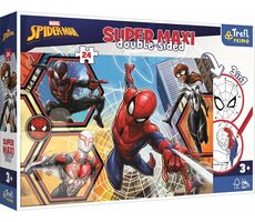 Trefl - Puzzle - Oboustranné puzzle Spiderman jde do akce SUPER MAXI / 24 dílků / 60 x 40 cm / věk 3+