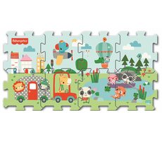 Trefl - Puzzle - Pěnové puzzle Úsměv Fisher Price / 117 x 60 cm / 28.5 x 28.5 cm / věk 2+ 
