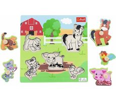 Trefl - Vkládačka - Dřevěná vkládačka Farma / 18 měsíců+