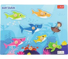 Trefl - Vkládačka - Dřevěná vkládačka Baby Shark / věk 18 měsíců+ 
