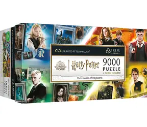 Trefl - Puzzle - UFT Harry Potter: Bradavické koleje / 9000 dílků / 198.6 x 92.8 cm / věk 12+