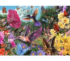 Trefl - Puzzle - Premium Plus Tea Time: Zahrada kolibříků / 1000 dílků / 68.3 x 48 cm / věk 12+