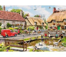 Trefl - Puzzle - Premium Plus Tea Time: Léto na vesnici / 1000 dílků / 68.3 x 48 cm / věk 12+