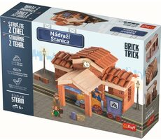 Trefl - Stavebnice - BRICK TRICK Nádraží XL / 160 dílů / věk 6+