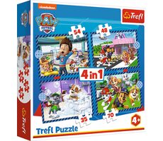 Trefl - Puzzle - Tlapková patrola: Psí záležitosti 4v1