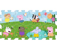 Trefl - Puzzle - Pěnové puzzle Prasátko Peppa / 117 x 60 cm / 28.5 x 28.5 x 1.5 cm / věk 2+ 