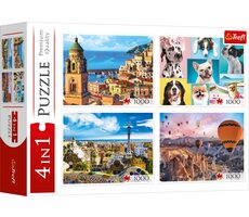 Trefl - Puzzle - Amalfi, Psí portréty, Blony nad Kapadokií a Park Güell