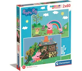 Clementoni PUZZLE Prasátko Pepina / 2x60 dílků / od 5 let