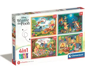 Clementoni PUZZLE Medvídek Pú 4v1 / 12+16+20+24 dílků) / od 5 let