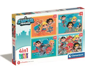 Clementoni PUZZLE DC Super Friends 4v1 / 12+16+20+24 dílků / od 5 let