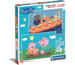 Clementoni PUZZLE Prasátko Pepina / 2x20 dílků / od 3 let