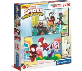 Clementoni PUZZLE Spidey a jeho úžasní kamarádi / 2x20 dílků / od 3 let