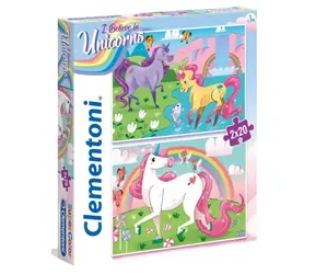 Clementoni PUZZLE Věřím v jednorožce / 2x20 dílků / od 3 let