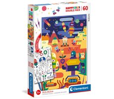 Clementoni Oboustranné PUZZLE Roboti / 60 dílků / od 5 let