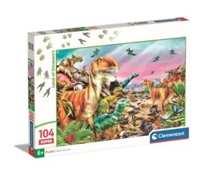 Clementoni PUZZLE Země dinosaurů / 104 dílků / od 6 let 