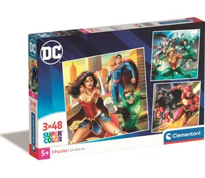 Clementoni PUZZLE DC Comics: Liga Spravedlnosti / 3x48 dílků / od 5 let