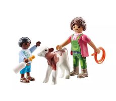 Playmobil® DuoPack 71803 DuoPack Farmářka s dítětem a telátkem / Počet dílků: 5 / od 4 let