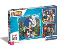 Clementoni PUZZLE Sonic / 3x48 dílků / od 5 let