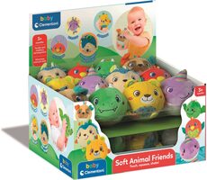 Clementoni BABY Plyšový míček Medvídek s chrastítkem / od 3 měsíců