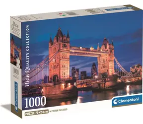 Clementoni PUZZLE Tower Bridge v noci / 1000 dílků / od 10 let