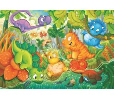 Clementoni PUZZLE Šťastná oáza dinosaurů MAXI / 24 dílků / od 3 let