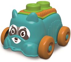 Clementoni Soft Clemmy Senzorické autíčko Mýval se 4 kostkami / od 6 měsíců