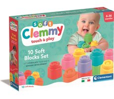 Clementoni Soft Clemmy Sada / 10 měkkých kostek / od 6 měsíců