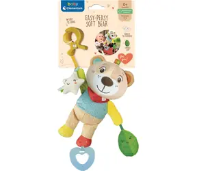 Clementoni BABY Plyšový medvídek s klipem na zavěšení / od 3 měsíců