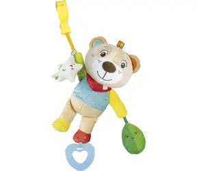 Clementoni BABY Plyšový medvídek s klipem na zavěšení / od 3 měsíců