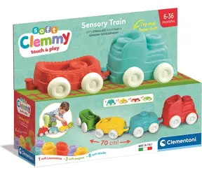 Clementoni Soft Clemmy Senzorický vláček s kostkami / od 6 měsíců