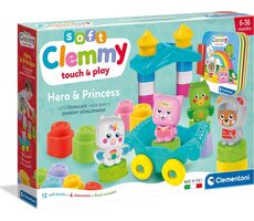 Clementoni Soft Clemmy Velká hrací sada s knížkou Rytíř a princezna / od 6 měsíců