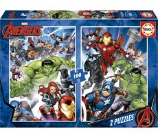 EDUCA Puzzle Avengers / 2x100 dílků / od 6 let