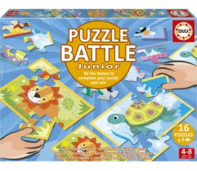 EDUCA Puzzle bitva Zvířátka / 16x9 dílků / od 4 let 