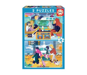 EDUCA Puzzle Cestování / 2x48 dílků / od 3 let 