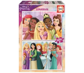 EDUCA Puzzle Disney princezny / 2x100 dílků / od 6 let 