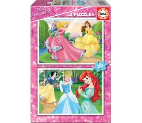 EDUCA Puzzle Disney princezny / 2x20 dílků / od 3 let 