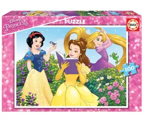 EDUCA Puzzle Disney Princezny: Sněhurka, Bella a Locika / 100 dílků / od 6 let