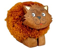 2Kids Toys Dřevěná figurka XL pompon Kočka