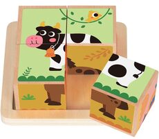 2Kids Toys Dřevěné kostky Farma 2 / od 18 měsíců