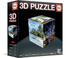 EDUCA 3D Puzzle kostka Cestování / 216 dílků / od 14 let