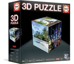 EDUCA 3D Puzzle kostka Cestování / 216 dílků / od 14 let