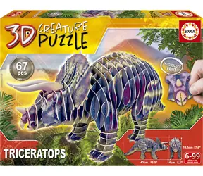 EDUCA 3D puzzle Triceratops / 67 dílků / od 6 let