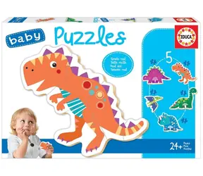 EDUCA Baby puzzle Dinosauři 5v1 (3-5 dílků) / 20 dílků / od 2 let